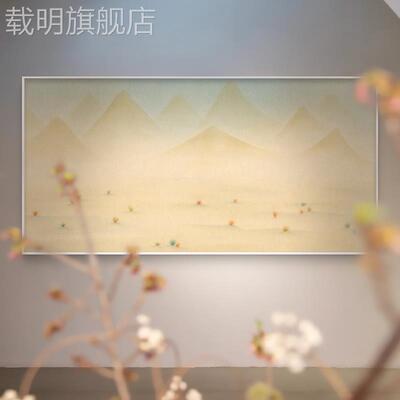 新中式装饰画简约现代山水中古风覆古混搭客厅沙发背景墙敦煌挂画