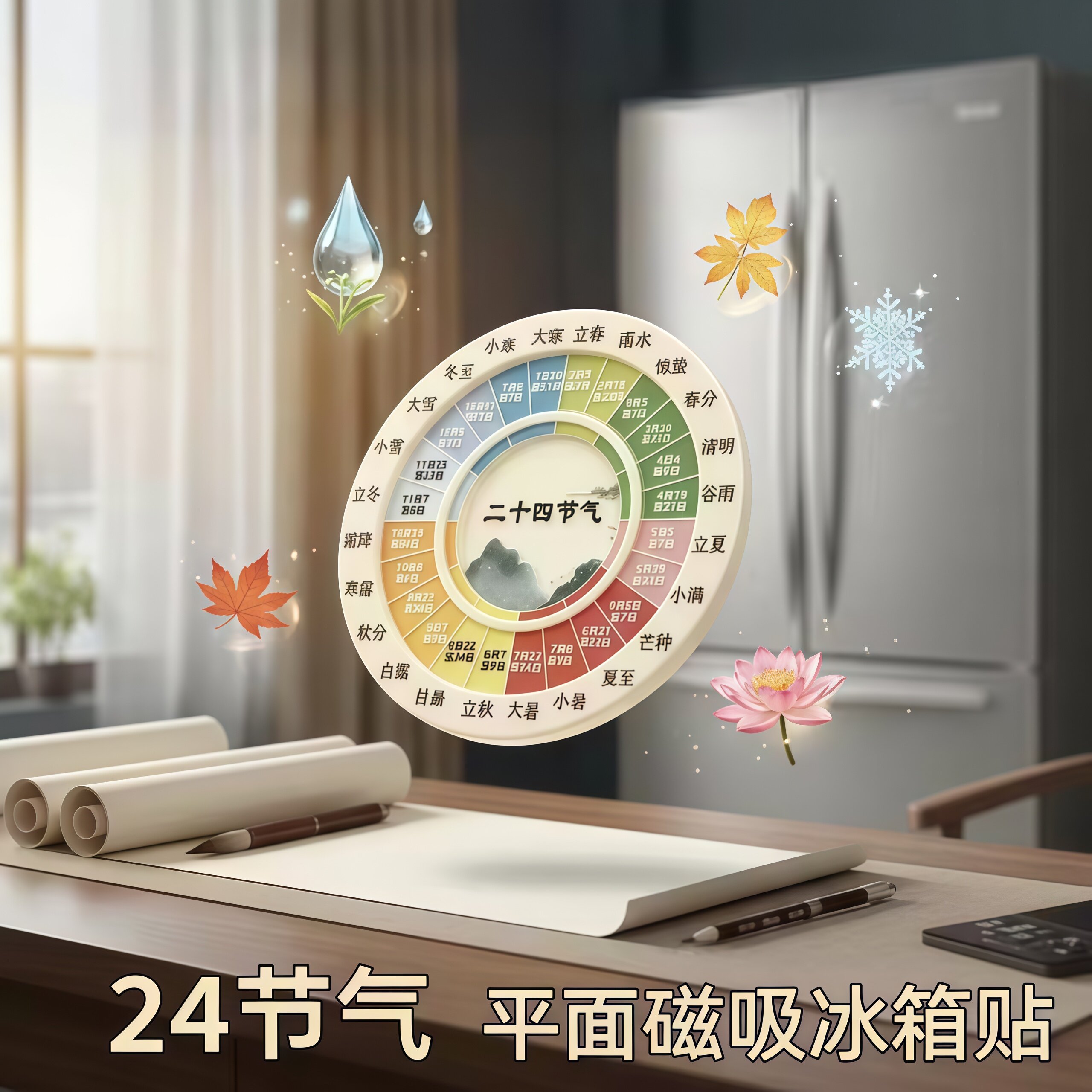国风二十四节气亚克力冰箱贴