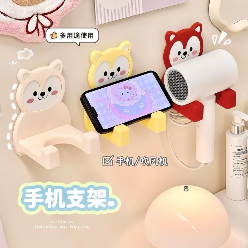 卡通吹风机置物架懒人风筒支架