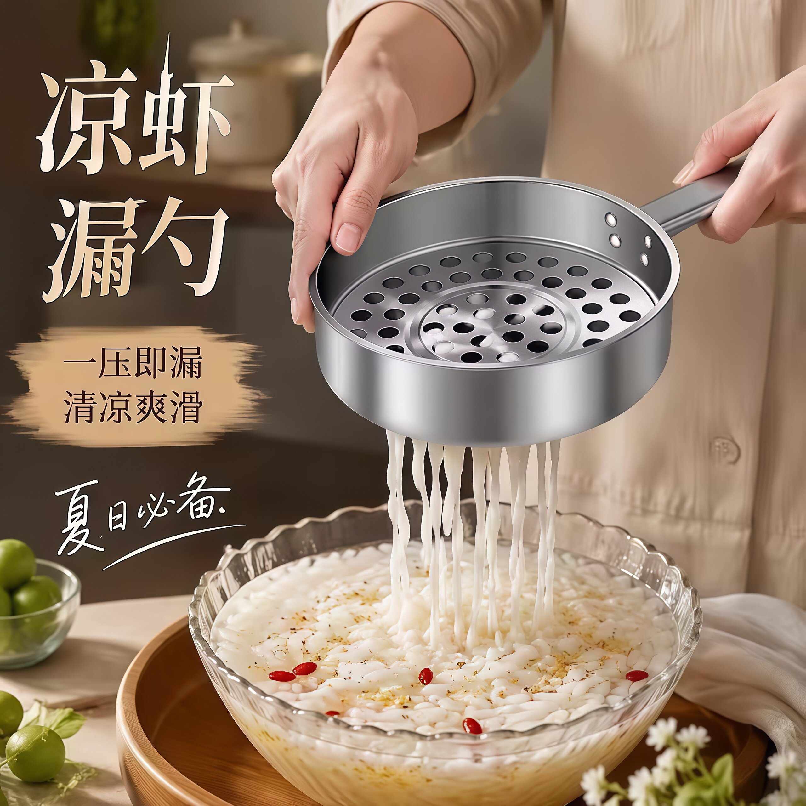 不锈钢漏勺厨房通用滤网神器