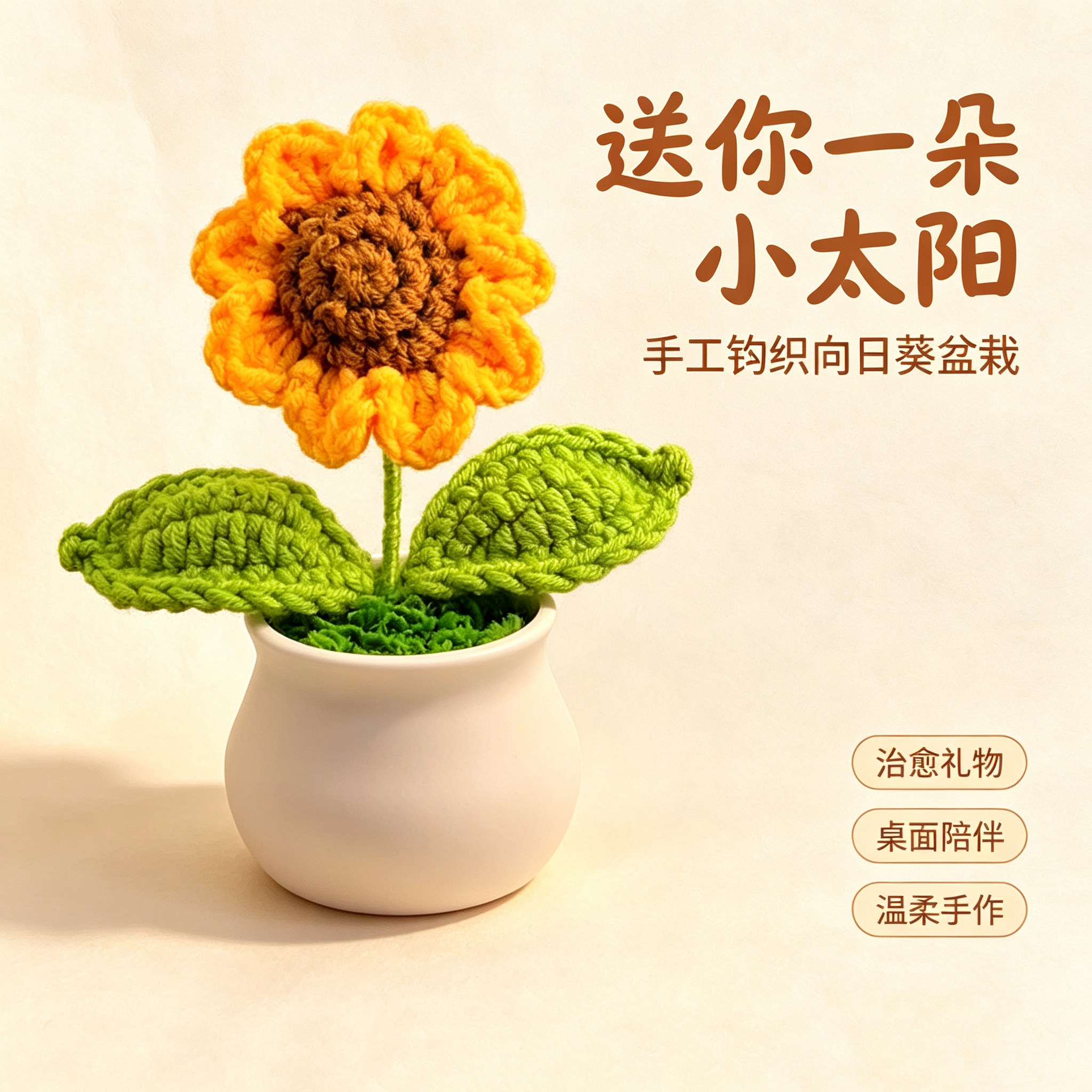 生日七夕向日葵手工花束桌面摆件