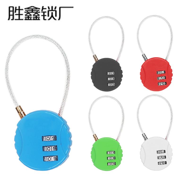 胜鑫密码锁健身房更衣柜锁防盗挂锁迷你钢丝行李箱包宿舍小抽屉锁