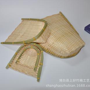 画画竹挂饰簸箕竹编竹筛竹制工艺品幼儿园竹装饰挂饰