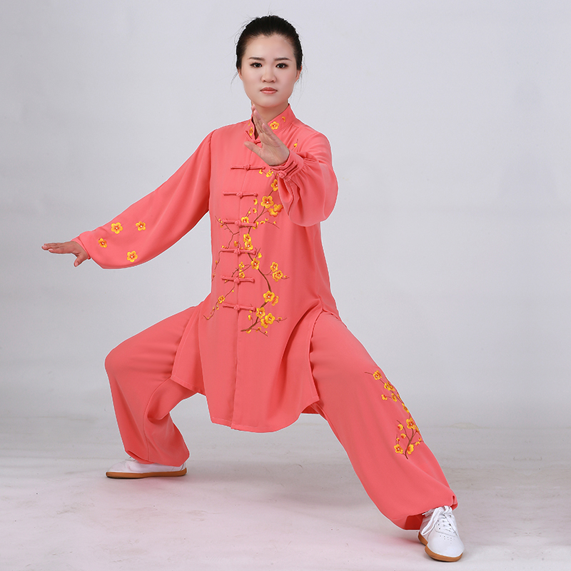 恋太极男女刺绣梅花太极服修身
