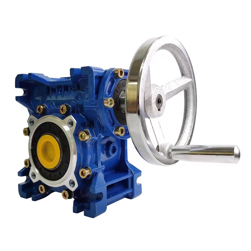 NRV涡轮减速机轴入手轮手柄手摇款减速器nmrv蜗轮蜗杆齿轮变速机