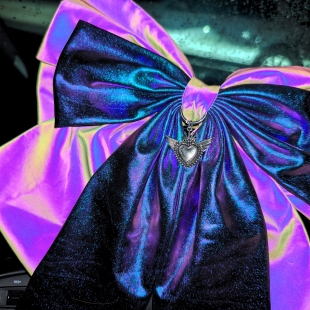 反光车尾装饰车尾蝴蝶结车饰汽车尾部摆件挂件超大女生汽车饰品