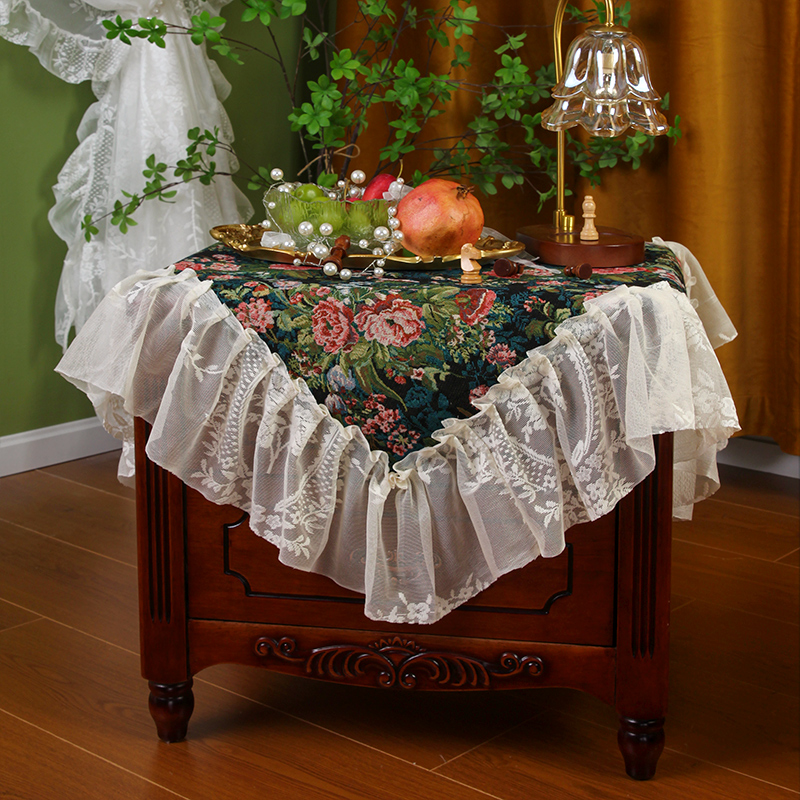 美式轻奢床头柜盖布防尘罩