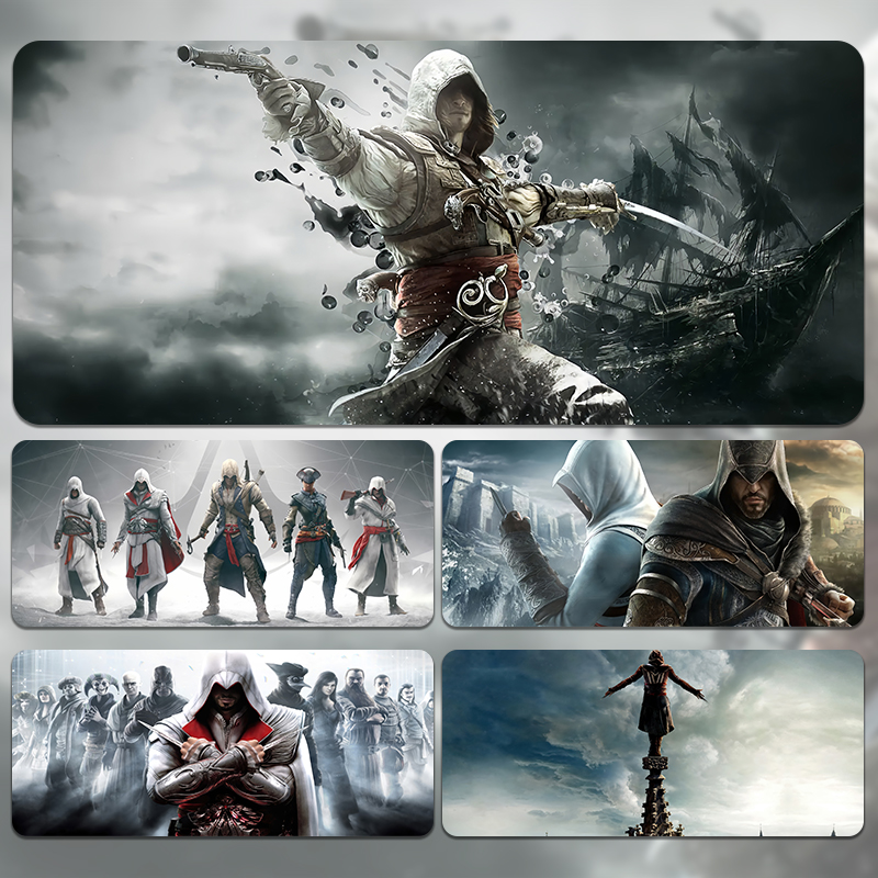 刺客信条鼠标垫超大号电竞游戏动漫定制学生宿舍电脑桌工位办公桌