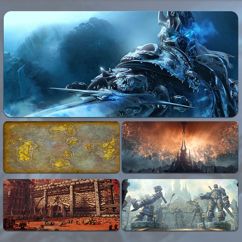 魔兽世界鼠标垫超大号电竞游戏定制宿舍电脑桌工位办公桌防滑耐脏