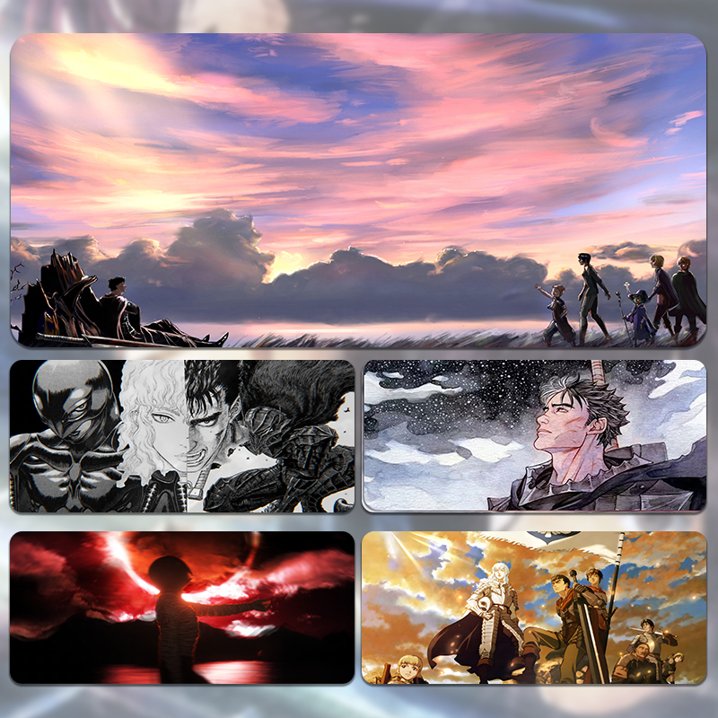 剑风传奇动漫鼠标垫超大号二次元电竞游戏宿舍电脑桌工位办公桌垫