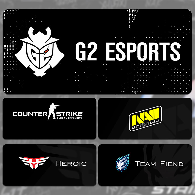 CS2logo游戏创意简约个性鼠标垫超大号宿舍工位电脑桌办公键盘垫