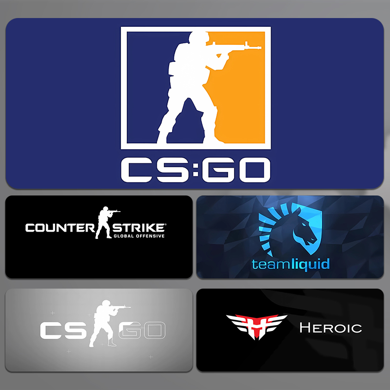 CS2logo创意宿舍鼠标垫超大号游戏简约个性工位电脑桌办公键盘垫