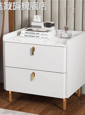 实木 床 头 柜 78783小型家用边卧室约简现代2042新款 床 柜 轻奢高级感摆件饰品床笠拉车