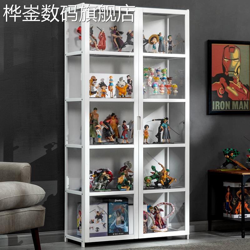 桦崟手办展示柜亚克力展示架烟柜玻璃柜台化妆品产品摆件陈列柜子收纳