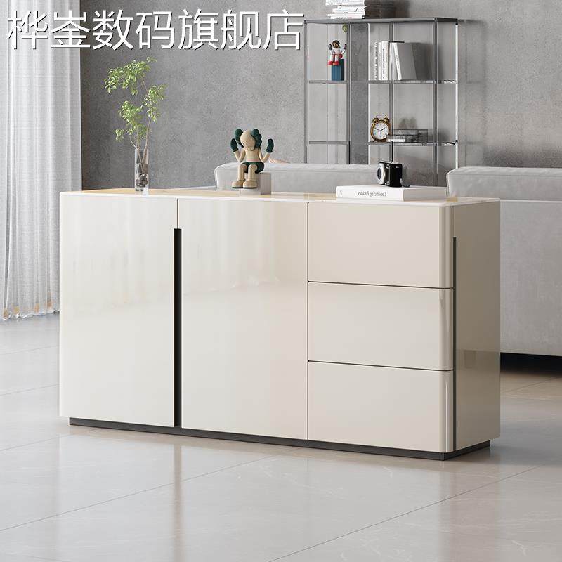 麦比梵实木餐边柜一体靠墙轻奢客厅柜子储物柜现代简约茶水柜橱柜置物