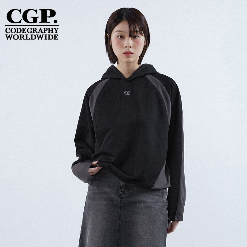 CODEGRAPHY韩国CGP男女同款连帽卫衣宽松休闲运动上衣CBDUWTH001