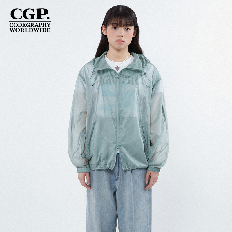 CODEGRAPHY韩国CGP夏季可收纳轻薄短款连帽外套CBDUUJP001