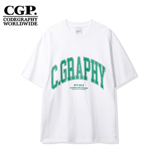 宽松全棉短袖 男女同款 T恤CBEUUTS009 新款 CODEGRAPHY韩国CGP25夏季