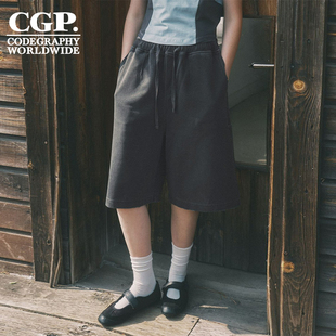 阔腿休闲五分裤 男女同款 CBEUUTT051 新款 CODEGRAPHY韩国CGP25夏季