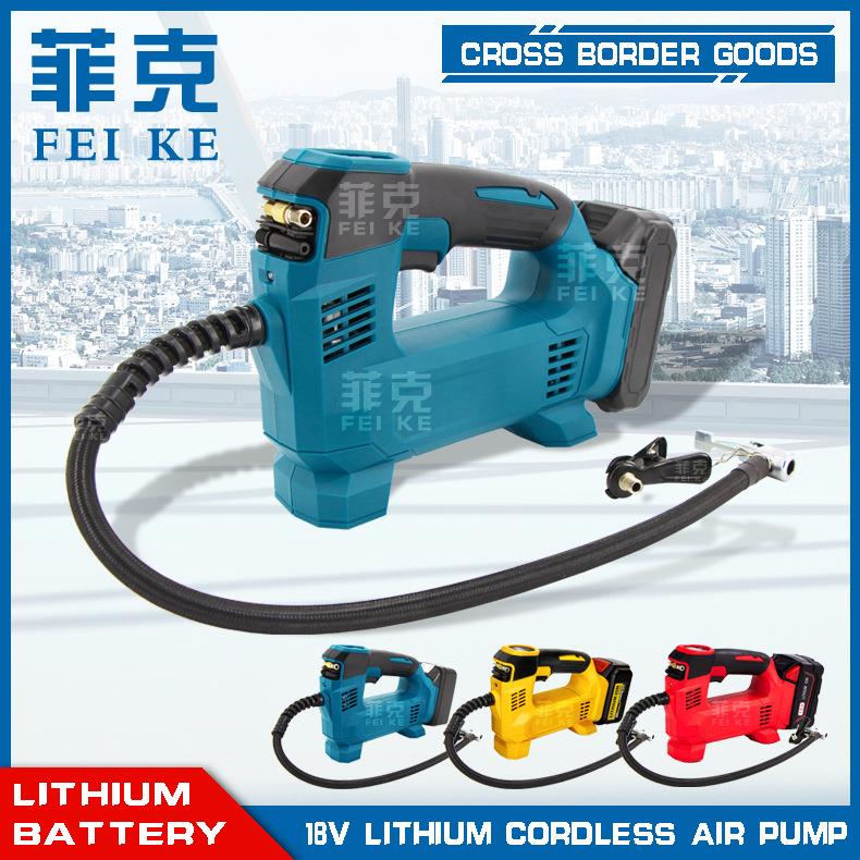 汽车用锂电打气机无线充气泵车载充电打气泵小型便携式充气机