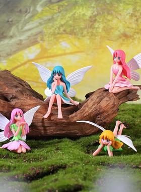 微景观卡通美丽花仙子精灵diy蛋糕装饰品配件桌面车载小摆件