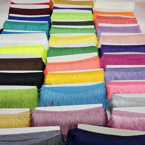 大量现货20cm多色涤纶排须拉丁舞服装辅料窗帘花边流苏排须