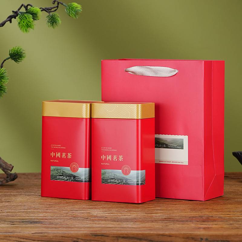 中国茗茶茶叶包装盒空罐古树红茶滇红茶绿茶白茶铁罐家用茶叶罐子