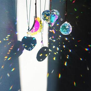 太阳捕手晶体太阳捕手棱光镜雪花阳光捕手风铃太阳捕手雪花折光影