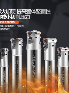 数控铣刀杆 R5圆鼻立铣刀TRS5R  21 25 30 32 35 40 RDMT10T3刀片