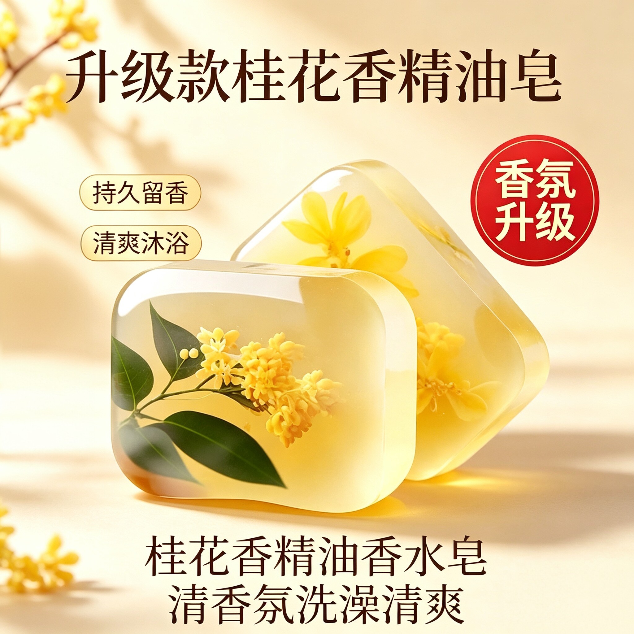 天然桂花香氛精油皂洗脸沐浴
