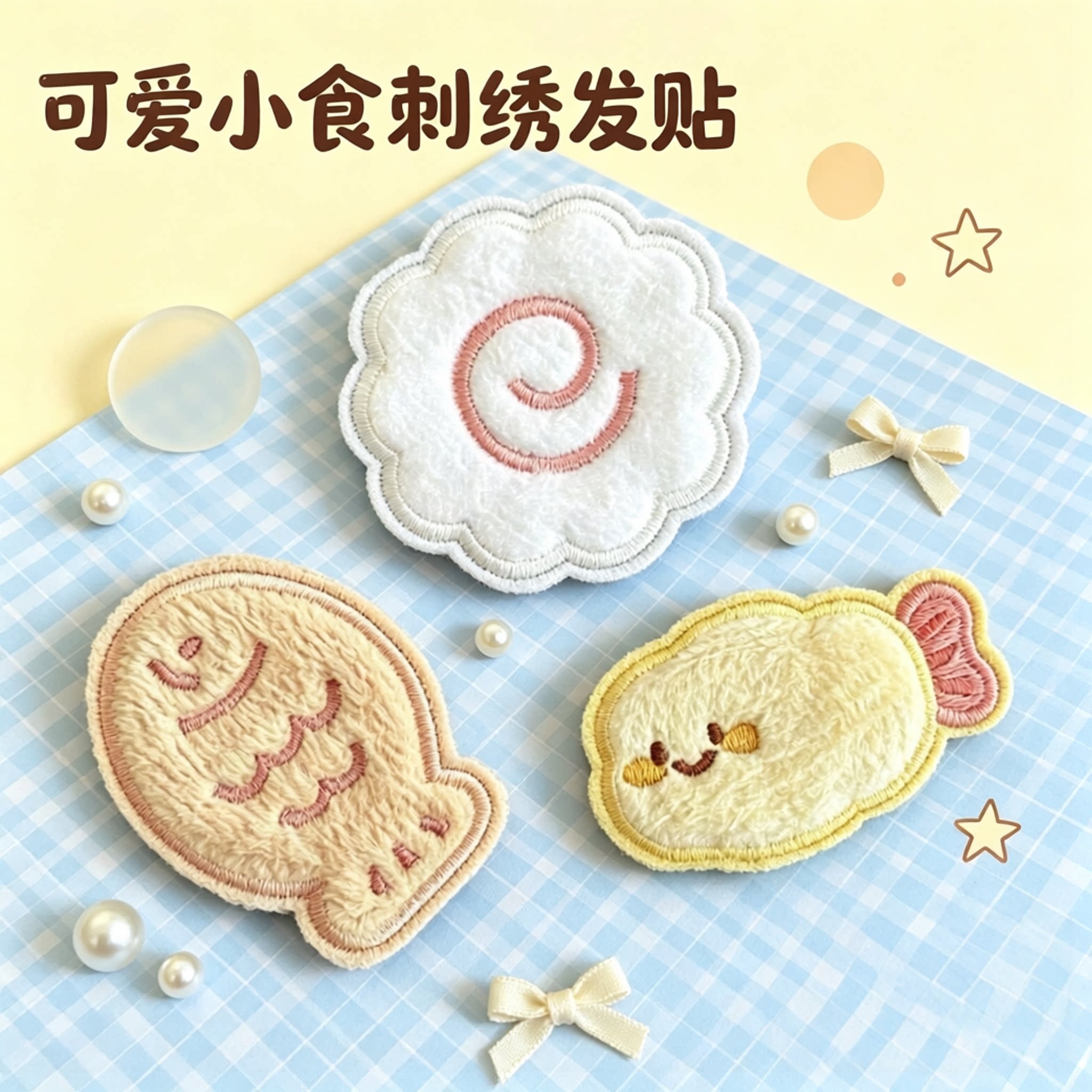可爱卡通毛绒无痕刘海贴