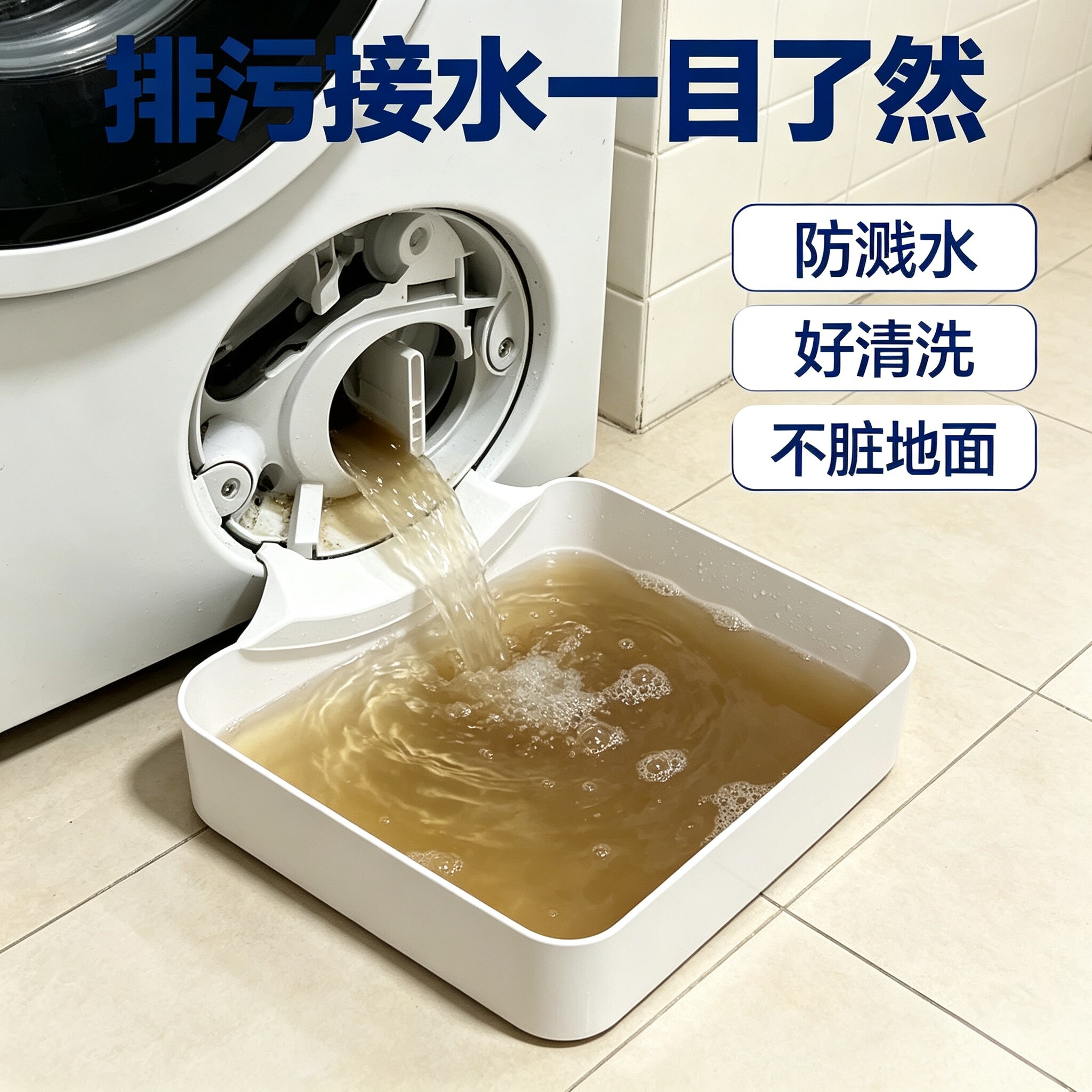 洗衣机加厚加高防水排水托盘