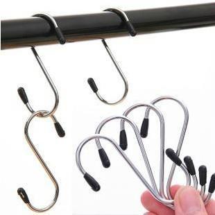 59g 4个装 不锈钢S型挂钩 多功能便携小物件金属S形挂钩