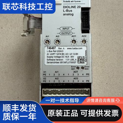 吕策LUETZE 746407模拟量模块，DIOLINE20