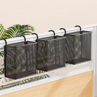 办公室桌面挂篮挂钩悬挂式笔筒收纳盒金属大容量隔板屏风工位储物