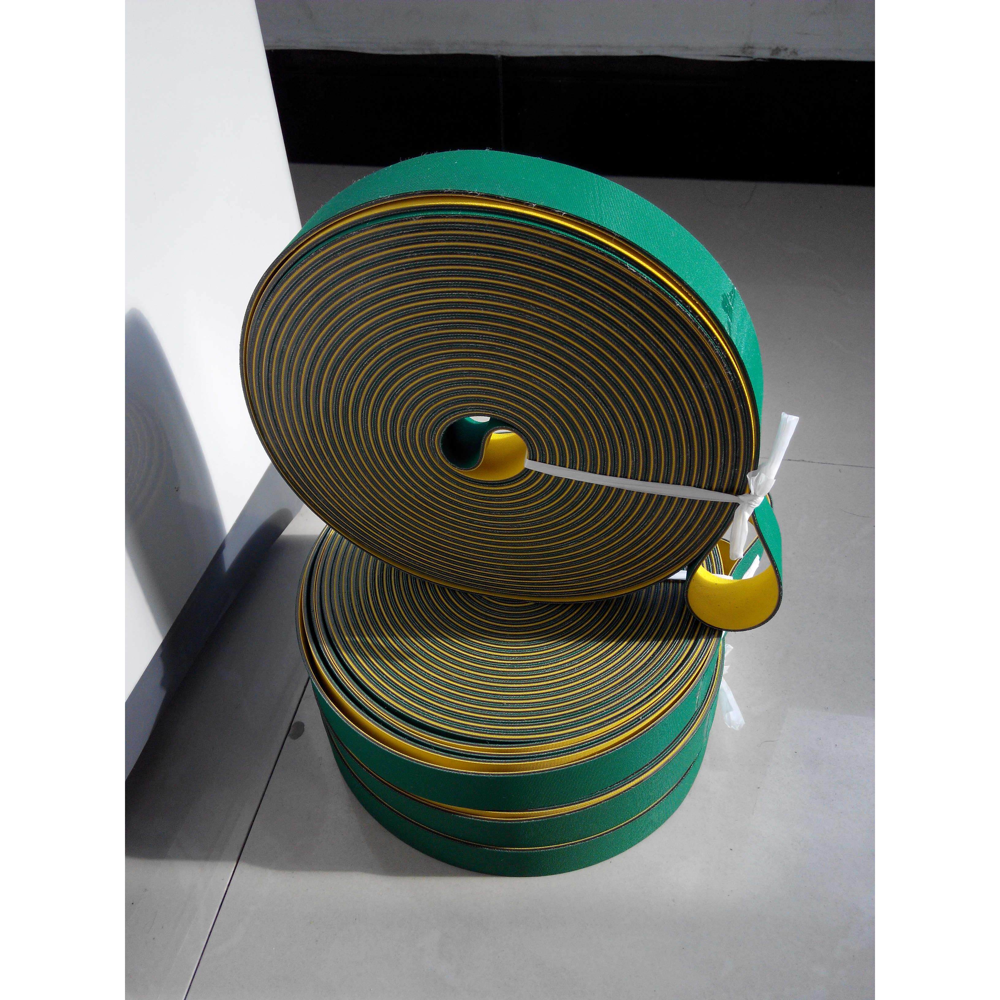 黄绿片基带输送带传送带工业平皮带传动带同步带龙带 尼龙片基带