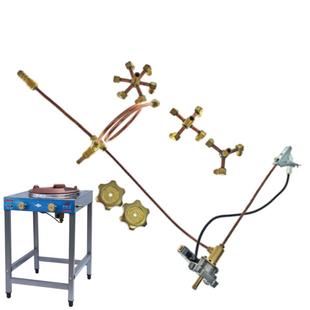 大竈锅双开关商用猛火架子炉铜二联阀体打火装置猛火炉竈点火总成