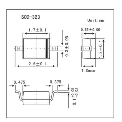贴片稳压二极管 0805 BZT52C 2V2 2V4 2V7 3V0 3V3 3V6 S SOD323
