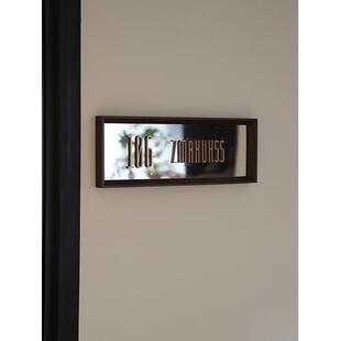 云川森复古质感镜子镜面墙面装饰挂牌工作室公司名门牌号定制定做