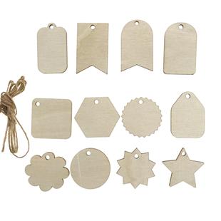 25个一包40mm木质小吊牌手工木牌留言姓名祝福许愿牌家居装 饰挂件