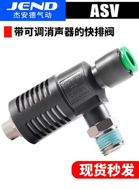 ASV310F-01-06S快速排气节流阀ASV410F-02-08S/ASV510F-03-10S