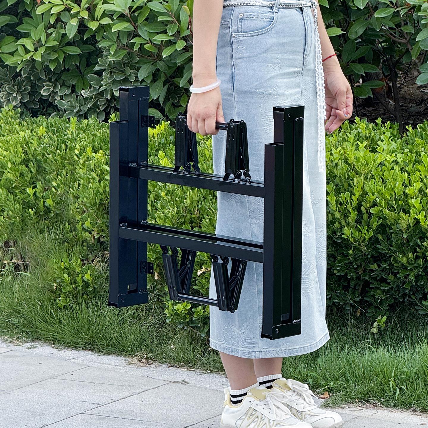 正方形折叠桌腿支架 桌架子 铁桌腿餐桌架 桌脚架子 桌子腿餐台脚