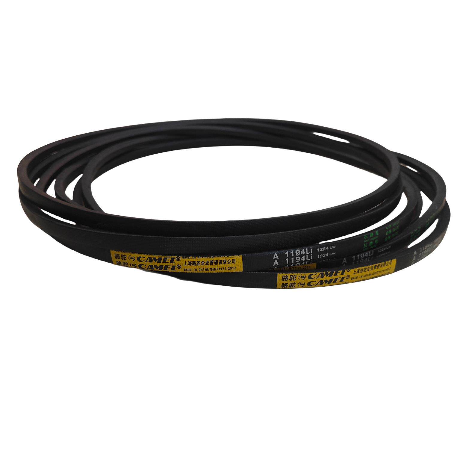 上海骆驼牌A型三角带橡胶传动皮带A1194-A1295工业零件