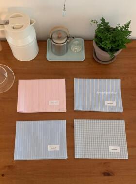 henceforth新款自制简约清新餐巾餐垫韩系ins风餐布拍照盖布