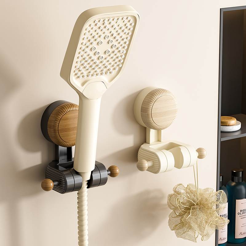 吸盘中古风花洒支架家用浴室免打孔可移动喷头固定架可调节置物架