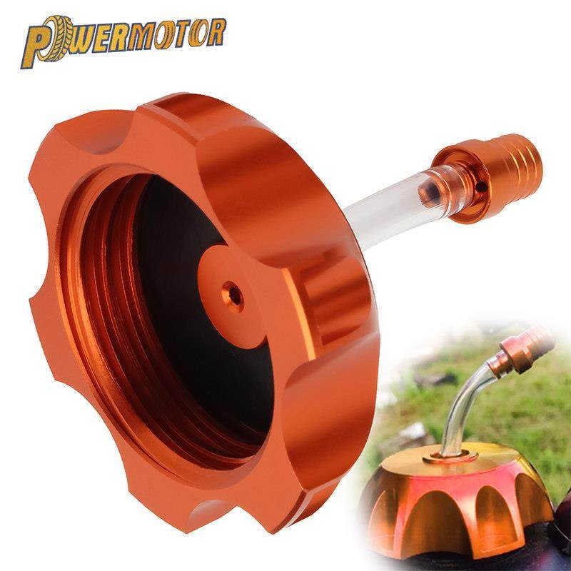 越野摩托车改装汽油油箱盖铝合金带通气阀门汽油燃油盖带通气软管