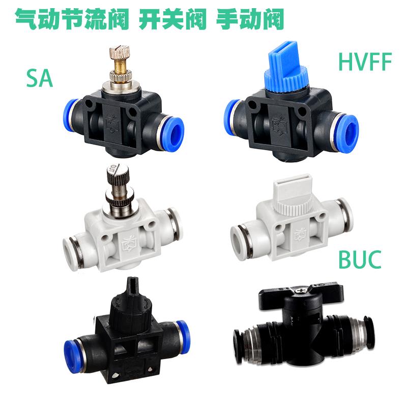 节流阀气动可调电磁气控阀气管气体流量接头手动开关气动调节阀门