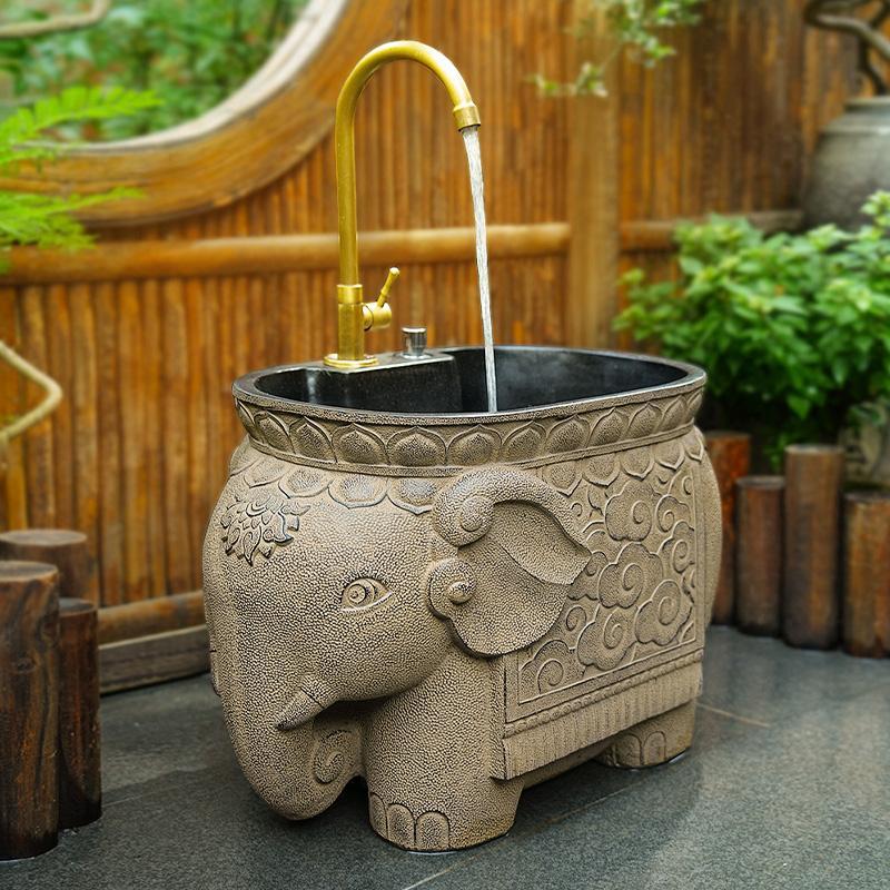 新款水池洗拖把池地盆户外庭院洗拖布池阳台家用洗墩布池室外水槽