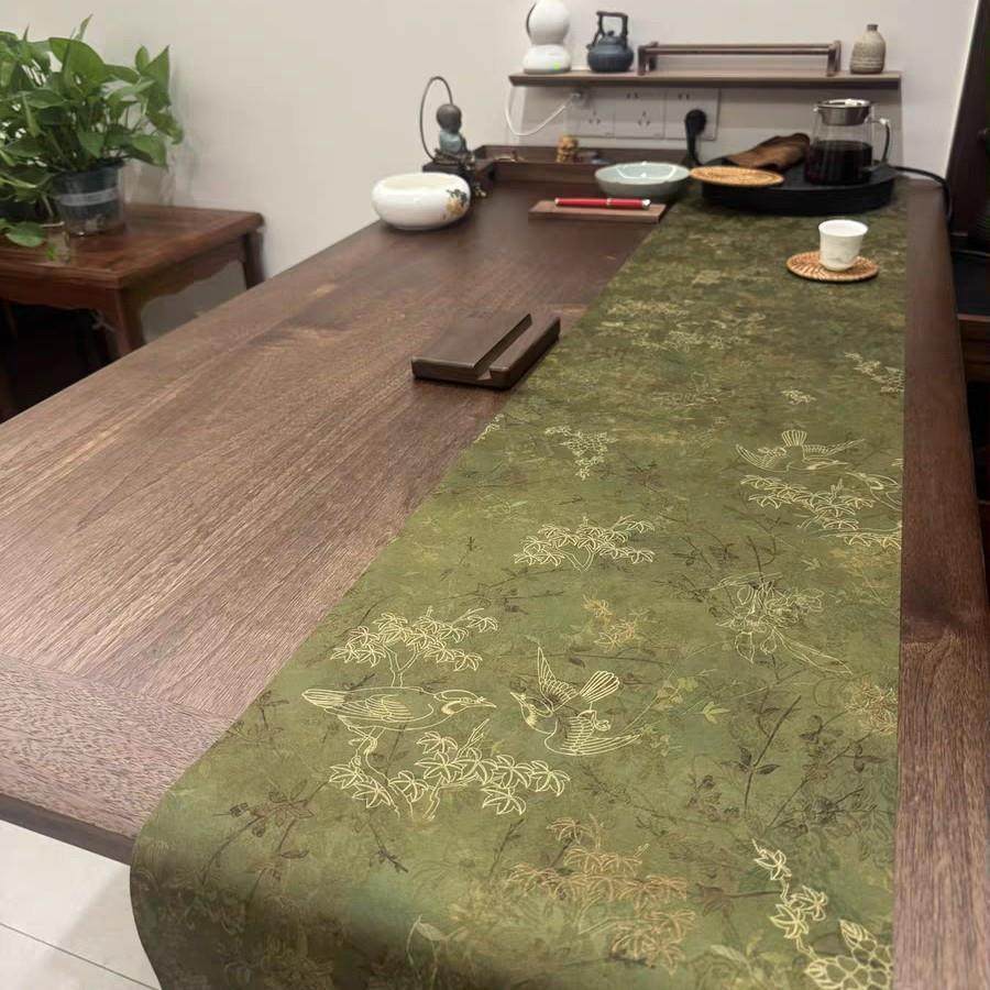 新中式仿云纱双面春祥茶席桌旗中国风茶桌垫茶道配件,居家布艺,茶席,淘宝优惠券,粉丝福利购,淘宝优惠卷