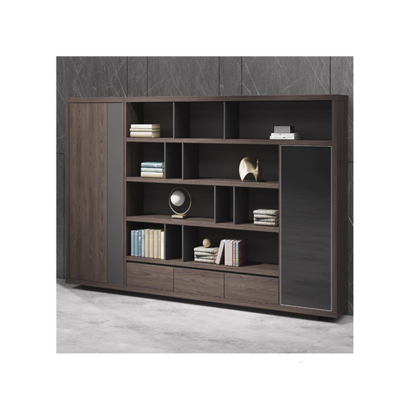 格诺瓦品质办公文件柜资料书柜高柜木质储物柜加厚办公室柜落地式